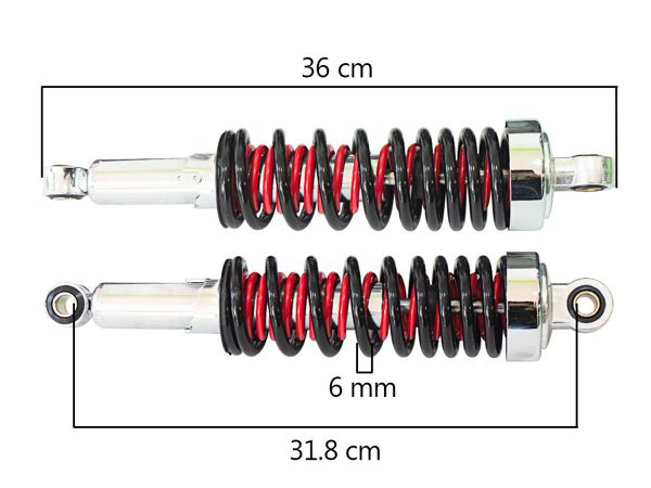 AMORTIGUADOR POST REF DOBLE RESORTE STD ROJO