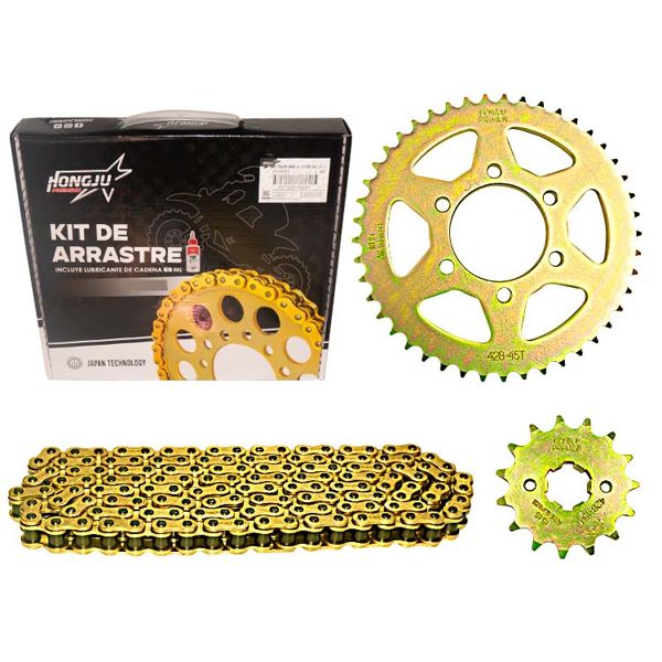 KIT ARRASTRE DORADA 45T-15T-428H-124L XTZ150