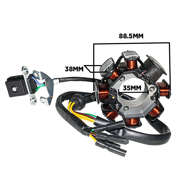 ALTERNADOR ULTRA CG125 - 8P-3H (D:88.5MM-H:35MM-A:38MM)