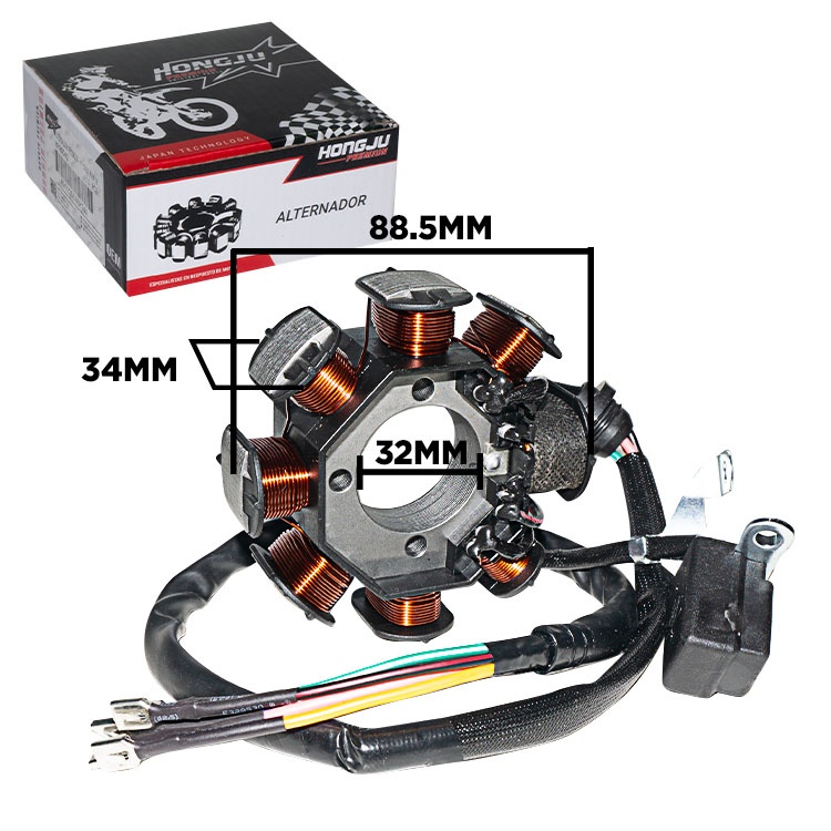 ALTERNADOR PREMIUN ZS125/CG125/150 8P/3H