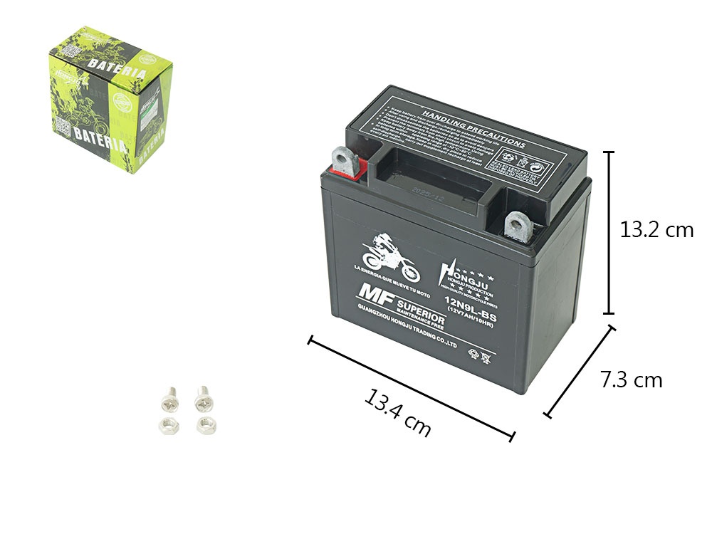 BATERIA SECA NEGRA 12N9L-BS